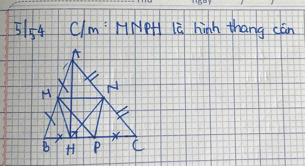 5/54 Olm HNeH là hinh thang càn