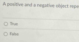 A positive and a negative object repe
True
False