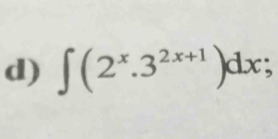 ∈t (2^x.3^(2x+1))dx;