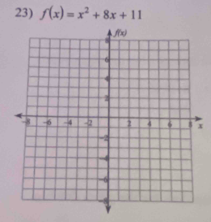 f(x)=x^2+8x+11
x