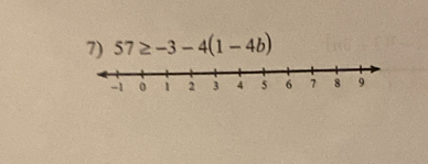 57≥ -3-4(1-4b)