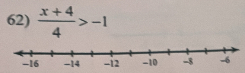  (x+4)/4 >-1