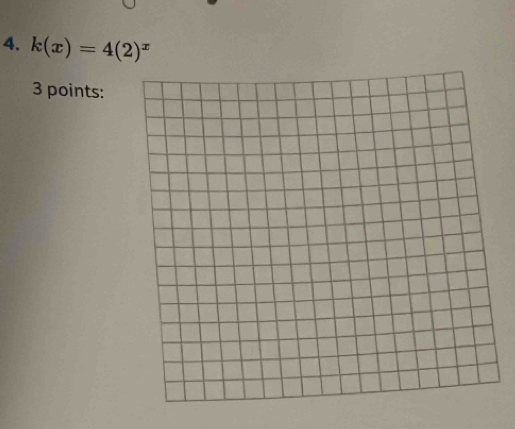 k(x)=4(2)^x
3 points: