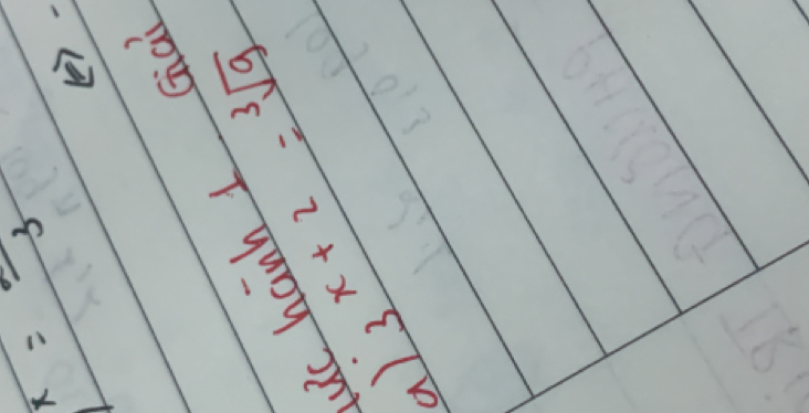 x= 2/3 
Gai 
uc hanh 1 
a) 3^(x+2)=sqrt[3](9)