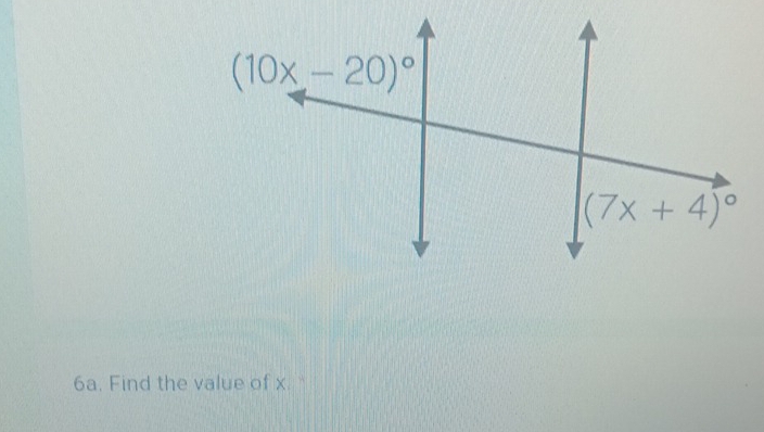 Find the value of x