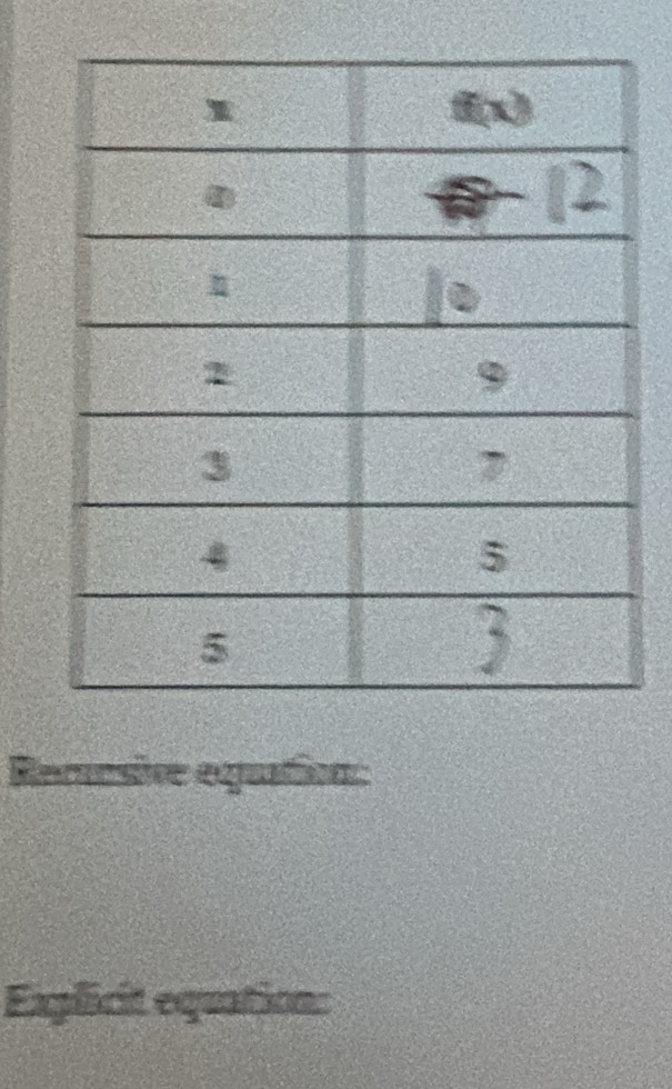 Recsive equtica: 
Explicit equation: