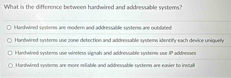 Solved: What is the difference between hardwired and addressable ...