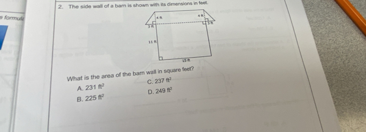 Solved: The side wall of a barn is shown with its dimensions in feet. e ...