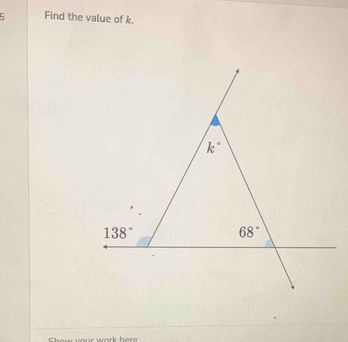 Find the value of k.
Show your work here