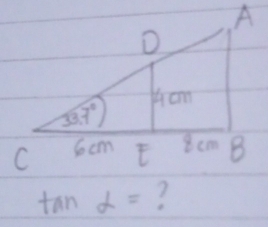 tan alpha = ?