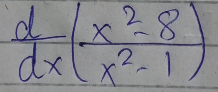  d/dx ( (x^2-8)/x^2-1 )