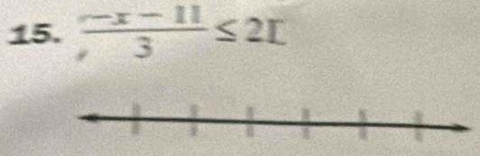  (-x-11)/3 ≤ 2L