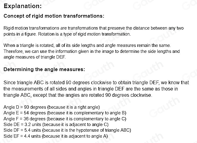 Solved: Triangle ABC is rotated 90 degrees clockwise around Point P to ...