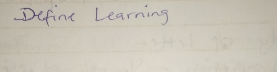 Defint Learning