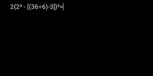 2 2^3-[(36/ 6)-3] ^2=