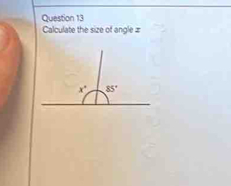 Calculate the size of angle =