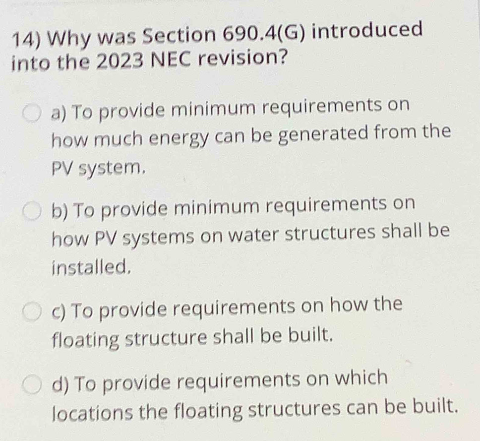 Solved: Why was Section 690.4(G) introduced into the 2023 NEC revision ...