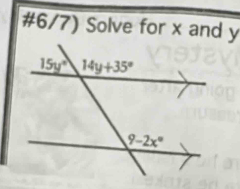 #6/7) Solve for x and y