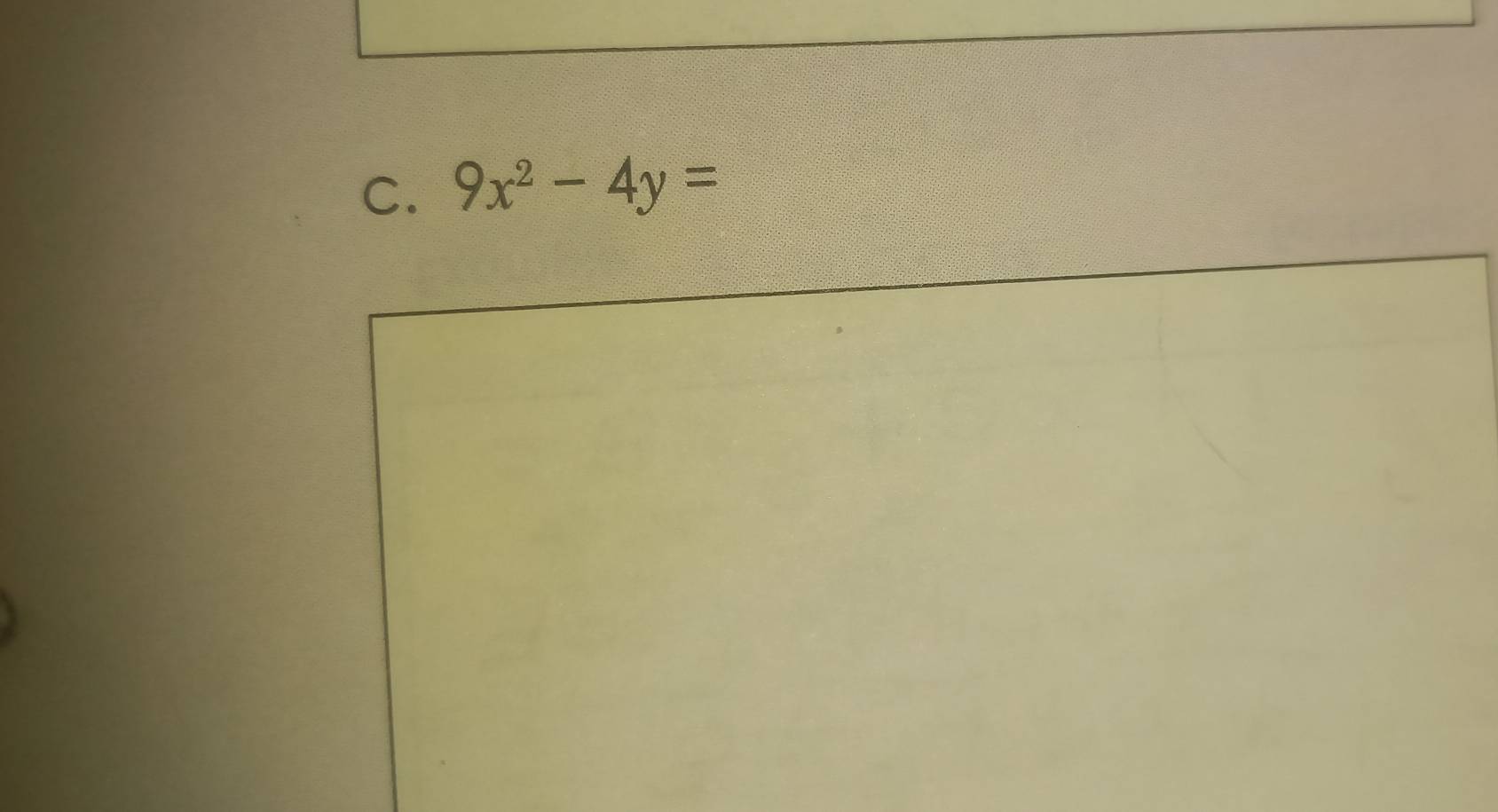 9x^2-4y=