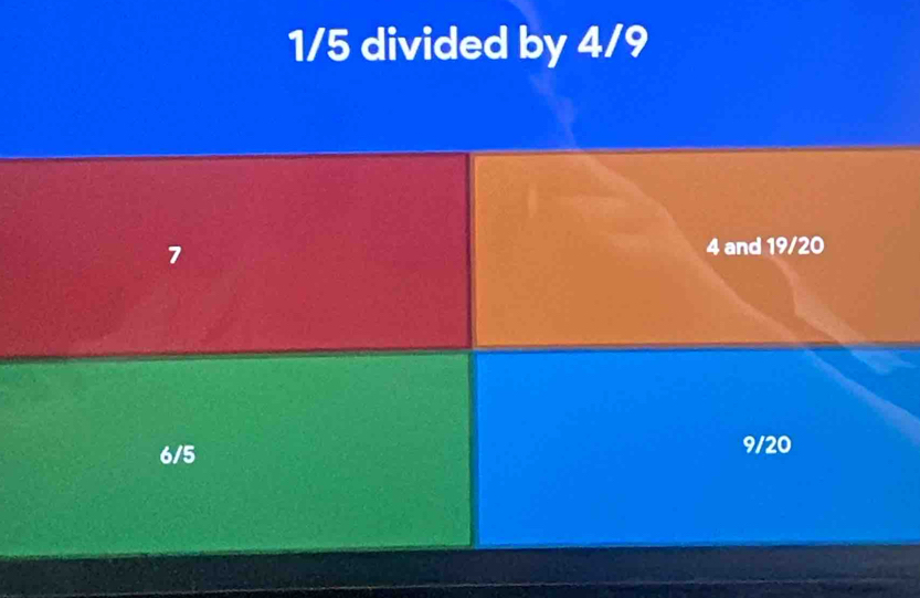 1/5 divided by 4/9