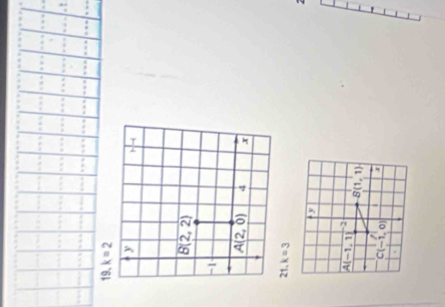 k=2
B(2,2)
-1
A(2,0) 4 x
21, k=3