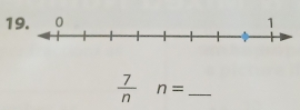 1
 7/n  n= _