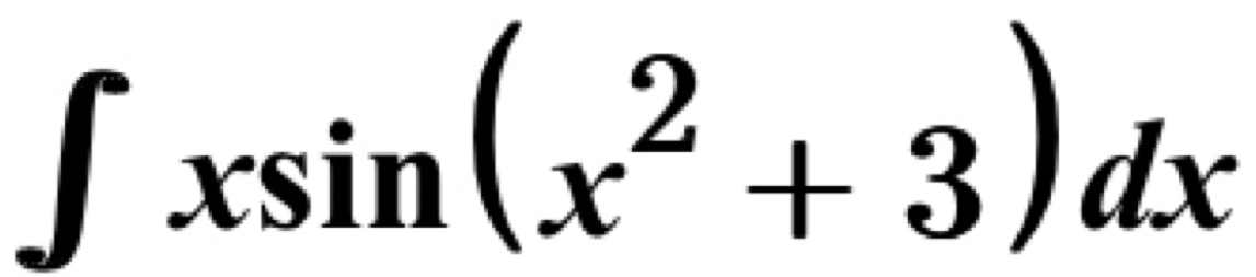 ∈t xsin (x^2+3)dx