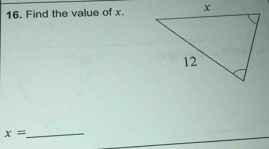 Find the value of x. 
_ x=