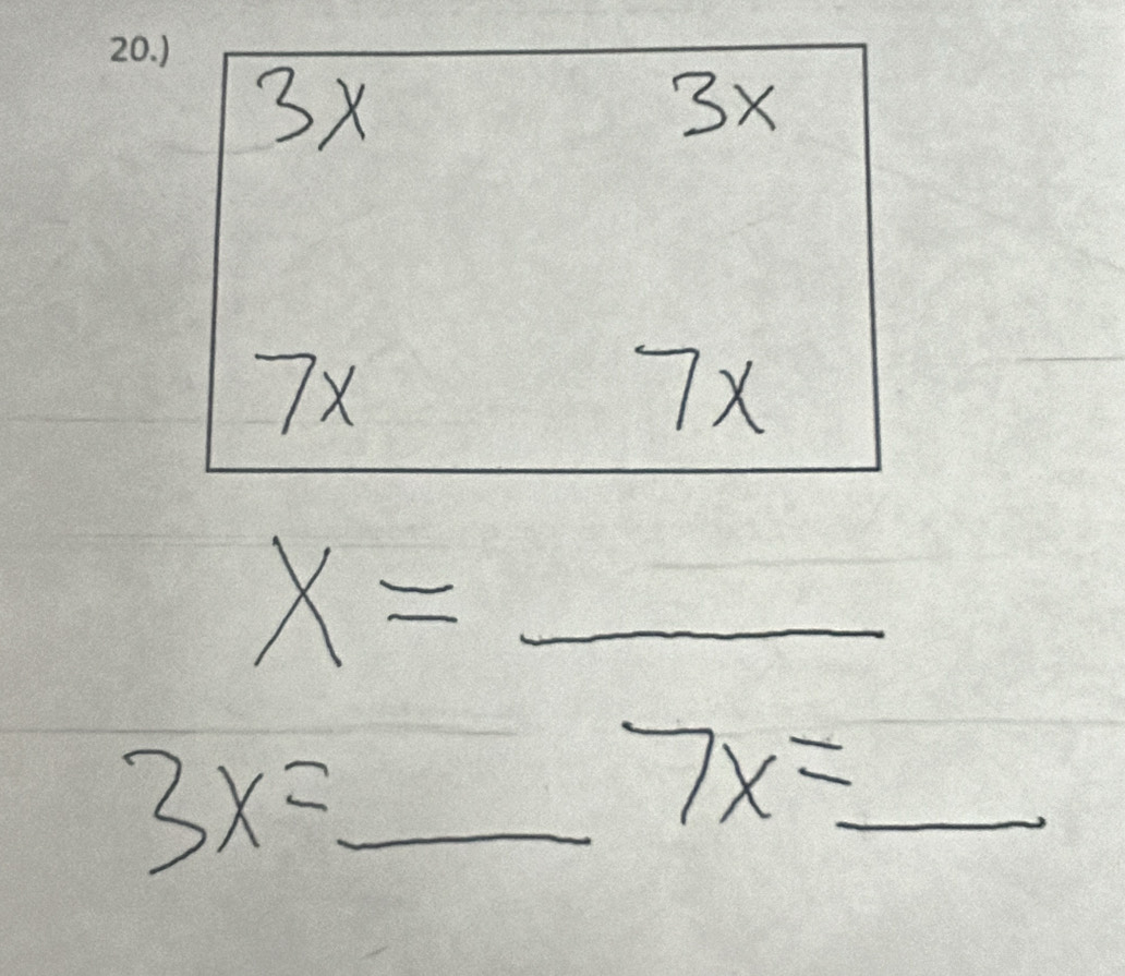 3x
3x
7X
1 X
x=_  ___
3x=_  _ 7x=_  __