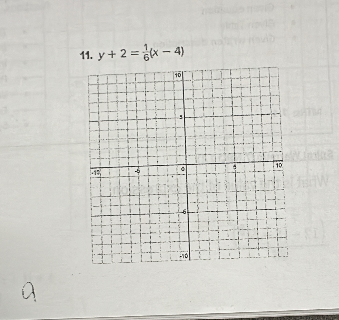 y+2= 1/6 (x-4)