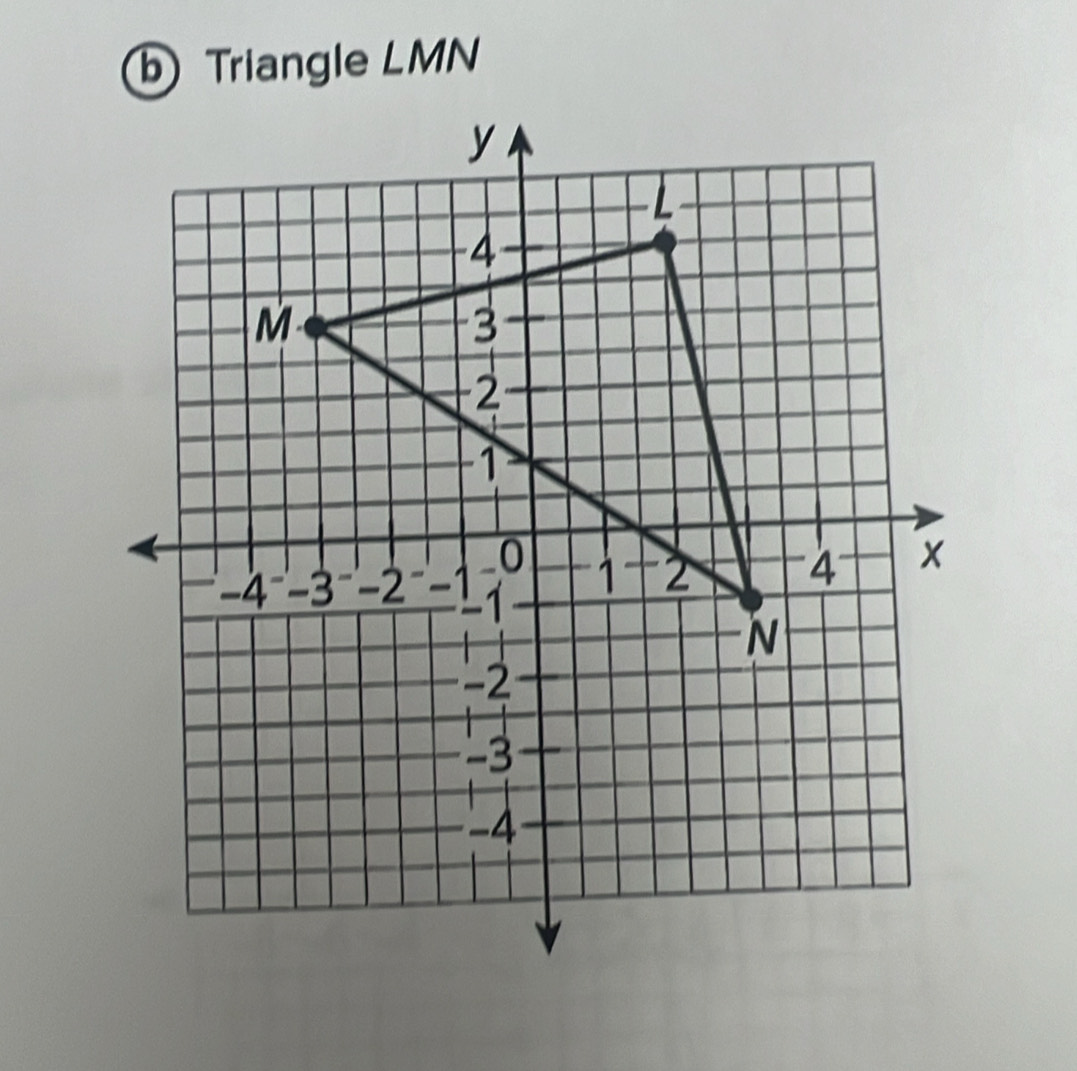 ⓑ Triangle LMN