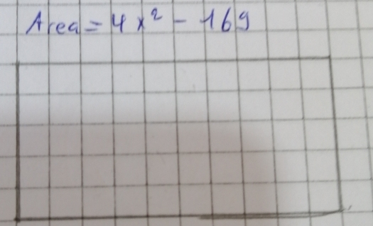 Area =4x^2-16y