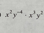 x^2y^(-4)· x^3y^2