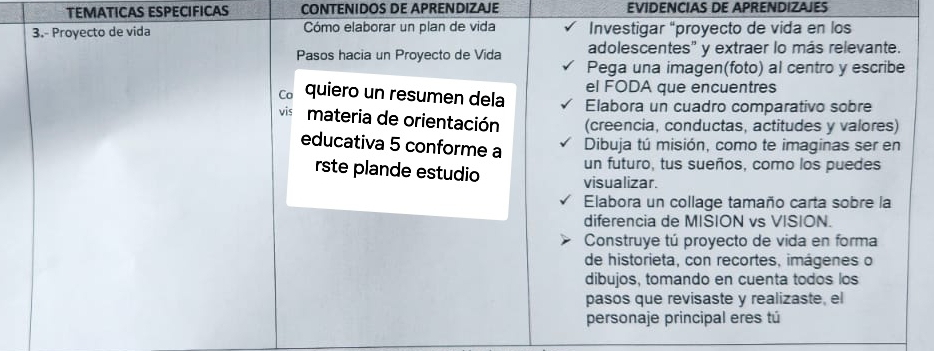 TEMATICAS ESPECIFICAS CONTENIDOS DE APRENDIZAJE EVIDENCIAS DE APRENDIZAJES