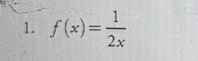 f(x)= 1/2x 