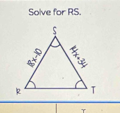 Solve for RS.
γ