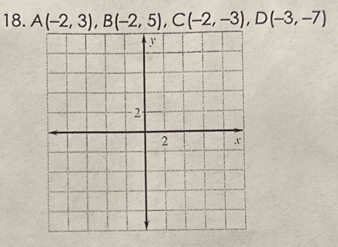 A(-2,3), B(-2,5), C(-2,-3), D(-3,-7)