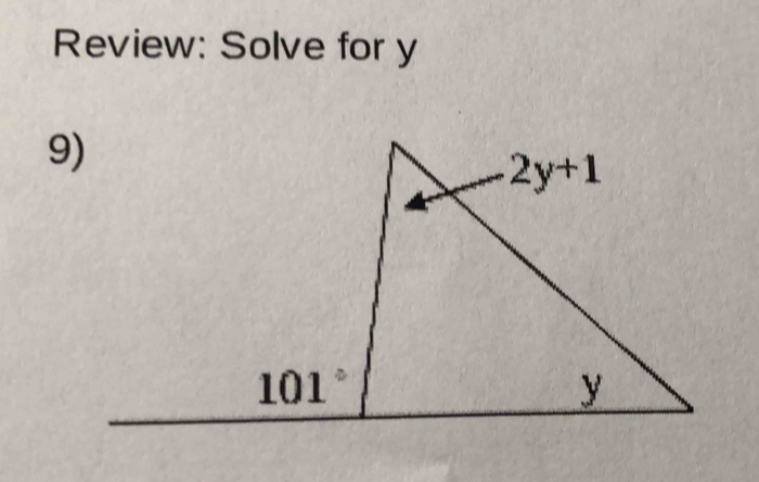 Review: Solve for y