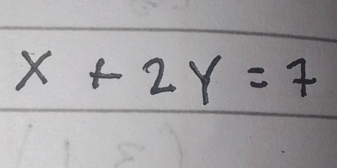 x+2y=7