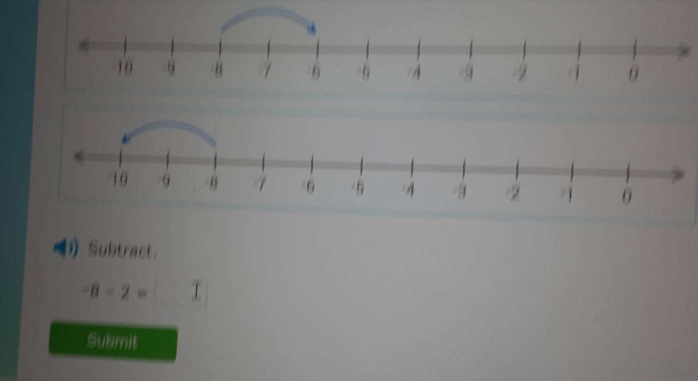 Subtract.
=8-2= □  
Submit