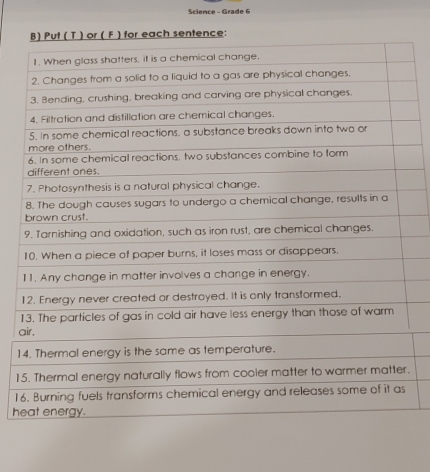 Science - Grade 6 
1 
a 
1 
1. 
1 
h