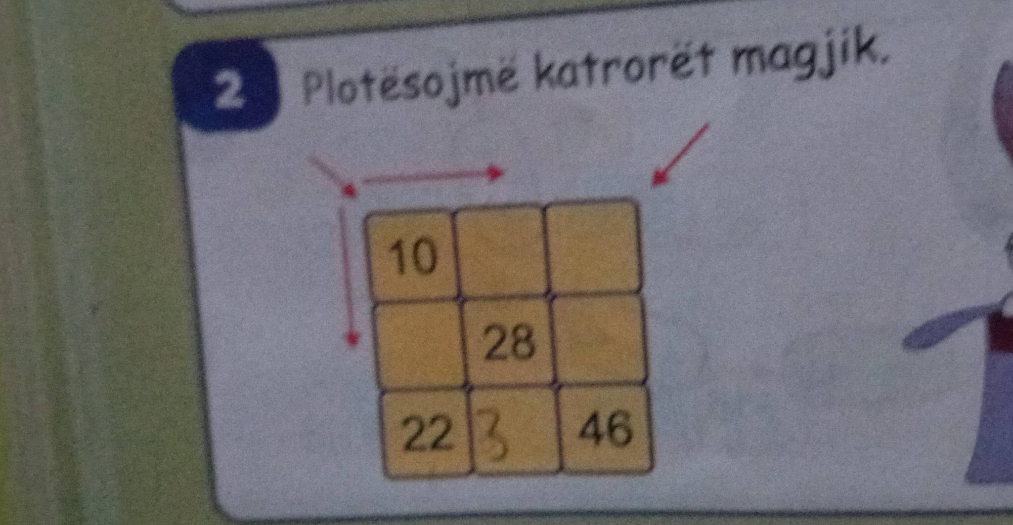 Plotësojmë katrorët magjik.