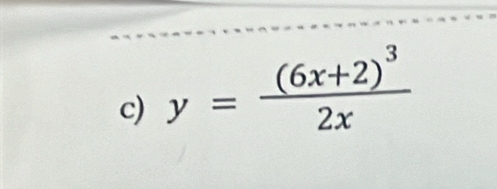 y=frac (6x+2)^32x