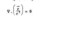 (frac vector rr^3)=0