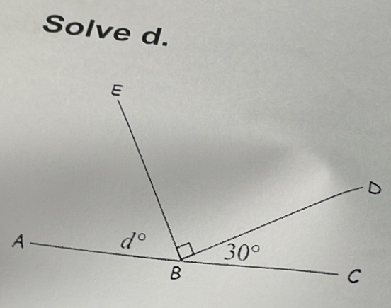 Solve d.