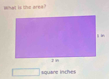 What is the area?
overline  square inches