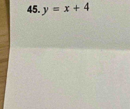 y=x+4