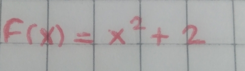 F(x)=x^2+2