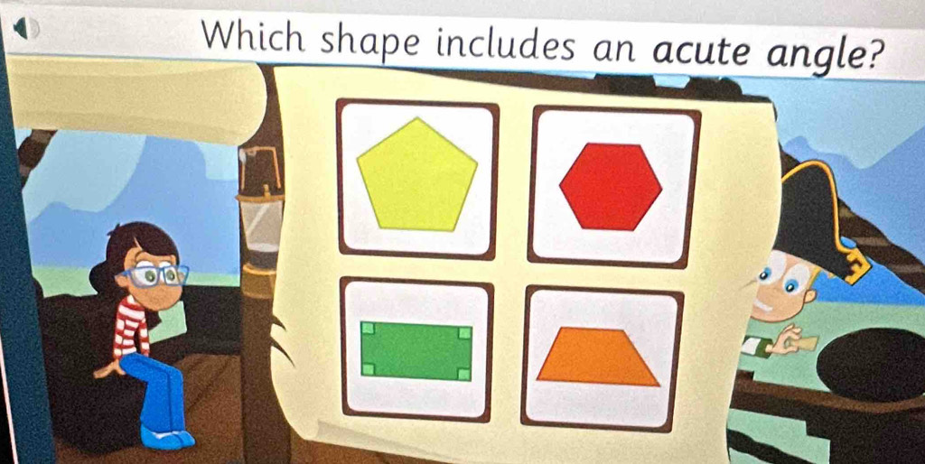 Which shape includes an acute angle?