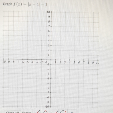 Graph f(x)=|x-4|-1
10